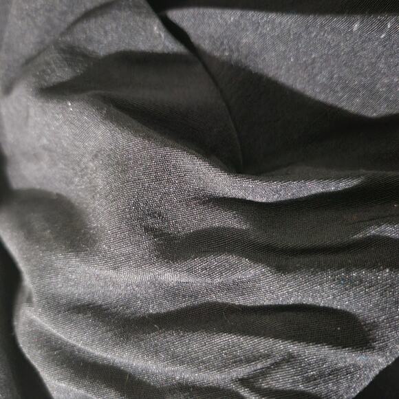 Vintage PourQuoi Pas Bustle Back Dress Black Sweetheart Neckline Maxi 90s Medium - Picture 12 of 16